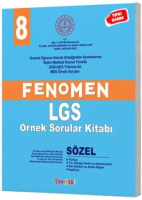 Fenomen Yayınları Fenomen 8 MEB Sözel Örnek Sorular - 1