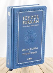 Feyzü`l Furkan Kur`ân-ı Kerîm ve Tefsirli Meali Büyük Boy - Mushaf ve Meal - Ciltli LACİVERT - Server Yayınları