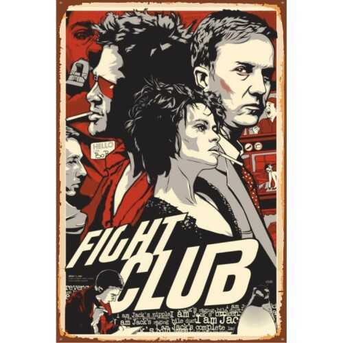 Fight Club Dövüş Klübü Retro Vintage Ahşap Poster