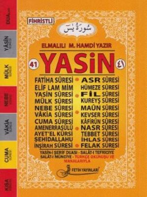 Fihristli 41 Yasin Çanta Boy Kod: F20 - 1