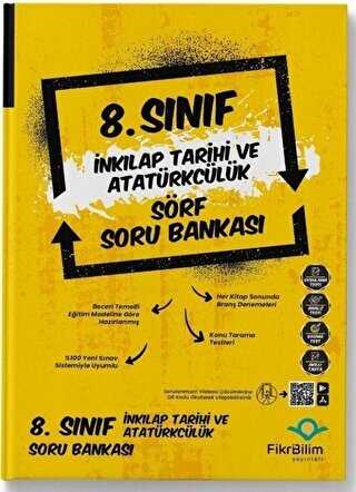 Fikribilim Yayınları 8. Sınıf T.C İnkılap Tarihi ve Atatürkçülük Sörf Soru Bankası