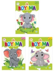 Fil Boyama Seti 3 Kitap - Dokuz Çocuk
