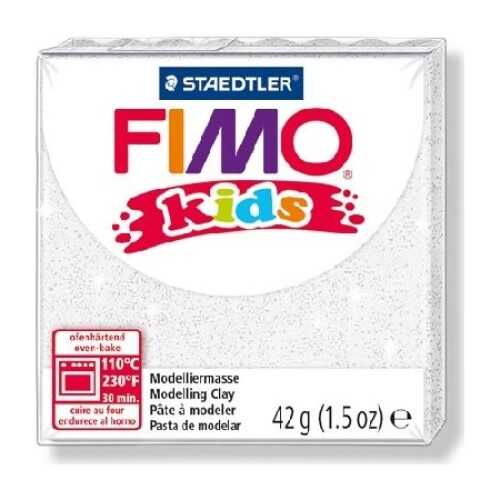 Fimo 8030-052 02 Modelleme Kili Kids Yaldızlı Beyaz