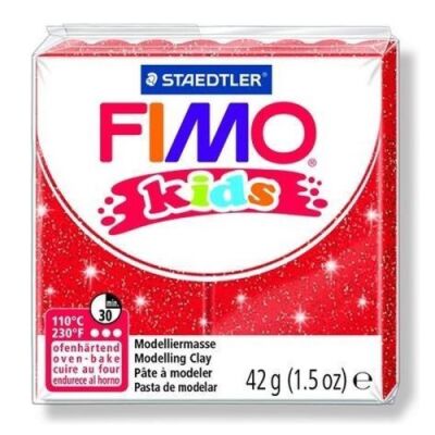 Fimo 8030-212 02 Modelleme Kili Kids Yaldızlı Kırmızı - 4