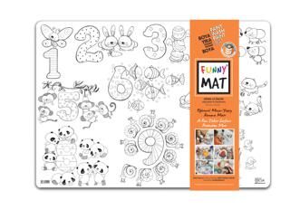 Funny Mat Alfabe - Sayılar 25x35cm 2`li Paket Beyaz Serisi - 1