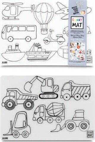 Funny Mat İş Makineleri ve Taşıtlar İkili Set - Akademi Çocuk