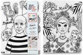 Funny Mat Pablo Picasso ve Frida Kahlo İkili Set