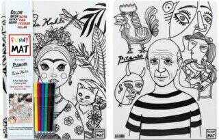 Funny Mat Pablo Picasso ve Frida Kahlo İkili Set - 6`lı Kalem Hediyeli - Akademi Çocuk