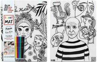 Funny Mat Pablo Picasso ve Frida Kahlo İkili Set - 6`lı Kalem Hediyeli