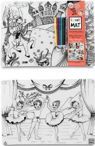 Funny Mat Prens and Prenses ve Dansçılar İkili Set - 6`lı Kalem Hediyeli - Akademi Çocuk