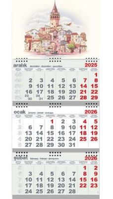 Galata Kulesi 2026 Gemici Duvar Takvimi - 1