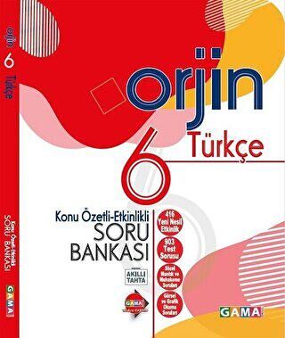 Gama Yayınları 6. Sınıf Türkçe Orjin Konu Özetli Etkinlikli Soru Bankası - 1