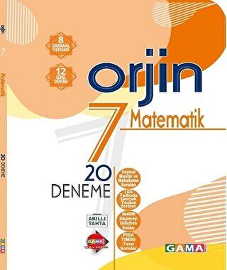 Gama Yayınları 7. Sınıf Orjin Matematik 20 Deneme - 1