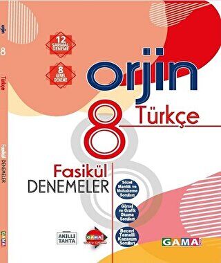 Gama Yayınları 8. Sınıf Türkçe 20 Deneme - 1