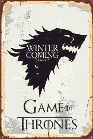Game Of Thrones Winter Is Coming Retro Ahşap Poster