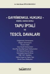 Gayrimenkul Hukuku Kişisel Hakka Dayalı Tapu İptali ve Tescil Davaları - Platon Hukuk