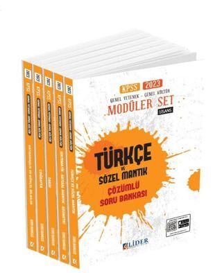 Lider Yayınları Genel Kültür Genel Yetenek Lisans Tamamı Dijital Çözümlü Qr Kod 5`li Modüler Soru Bankası - 1