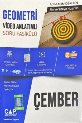 Çap Yayınları Geometri Video Anlatımlı Soru Fasikülü - Çember - 1