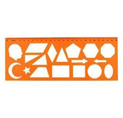 Hatas Geometrik Şekiller Şablonu 25 Cm - Hatas