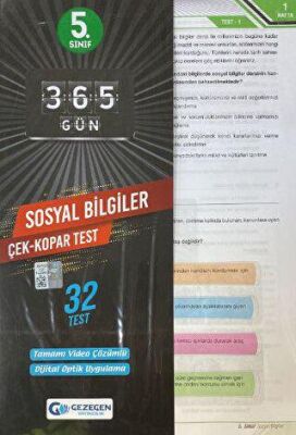 Gezegen Yayıncılık 5. Sınıf 365 Gün Sosyal Bilgiler 32 Yaprak Test - 1