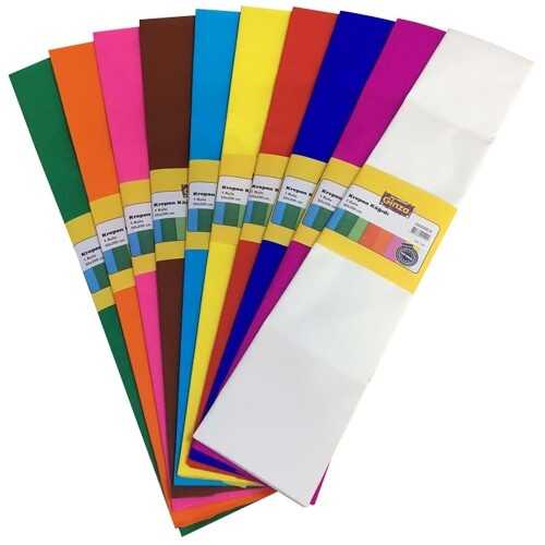 Ginza Krapon Kağıdı Karışık 50 Cm X 2 Mt 10 Renk