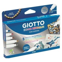 Giotto 452900 Decor Metalik Boya 5 Renk - Giotto