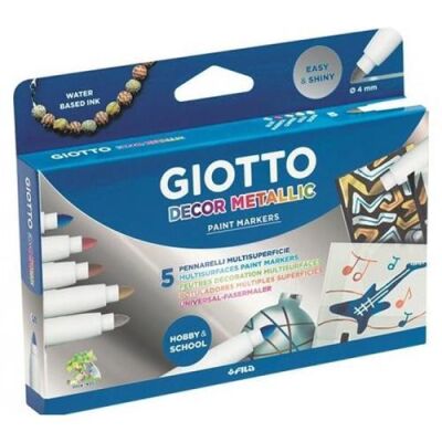 Giotto 452900 Decor Metalik Boya 5 Renk - 1