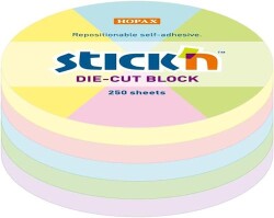 Gıpta 21829 Gıpta Stıckn 67X67 Pastel Yuvarlak Yaprak Yapışkan Notblok 250 Yaprak - Gıpta