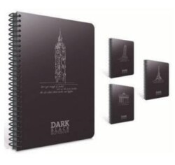 Gıpta 2674 Dark Plastik Spiralli Pp Kapak Defter 12X17 50 Yaprak Çizgisiz - Gıpta