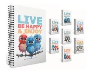 Gıpta 7678 Birds Spiralli Karton Kapak Defter A4 80 Yaprak Çizgili - 1