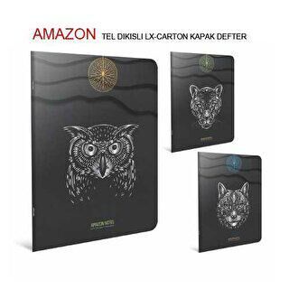 Gıpta Amazon Defter Tel Dikiş Karton Kapak A4 60 Yaprak Kareli - 1