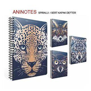 Gıpta Aninotes Defter Spiralli Sert Kapak A5 120 Yaprak Kareli - 1