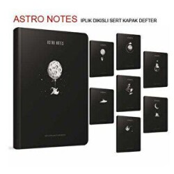 Gıpta Astro Notes Çizgili Defter İplik Dikiş Sert Kapak A7 120 Yaprak - Gıpta