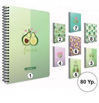 Gıpta Avocado Notes Spiralli Karton Kapak Defter A4 80 Yaprak Kareli - 1