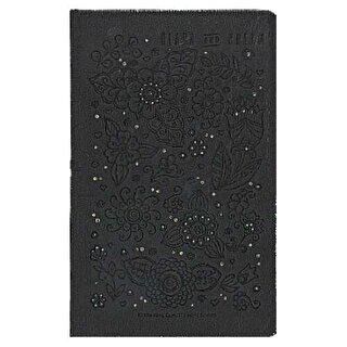 Gıpta Black-Cream Defter Noktalı Deri Kapak İplik Dikiş 120 Yaprak 13X21 Cm - 1