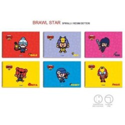 Gıpta Brawl Star Resim Defteri Spiralli 15 Yaprak 25X35 Cm - Gıpta