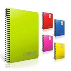 Gıpta Chromo Defter Spiralli Plastik Kapak A4 - 100 Yaprak Çizgisiz - Gıpta