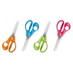 Çocuk Makası Küt Uç Ergo Cetvelli Abs Sap - Gıpta