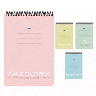 Gıpta Color-X Bloknot Çizgili Pp Kapak Spiralli A4 80 Yaprak - 1