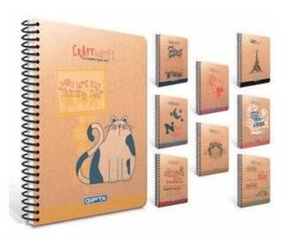 Gıpta Craft Notes Defter Çizgili Spiralli Sert Kapak 100 Yaprak 17X24 Cm - 1
