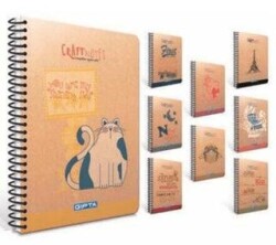 Gıpta Craft Notes Defter Kareli Spiralli Sert Kapak 100 Yaprak 17X24 Cm - Gıpta