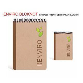 Gıpta Enviro Bloknot Çizgisiz Kraft Spiralli Sert Kapak 100 Yaprak 17x24 Cm - 1