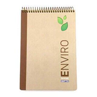 Gıpta Enviro Bloknot Kraft Çizgili Spiralli Sert Kapak A4 100 Yaprak - 1