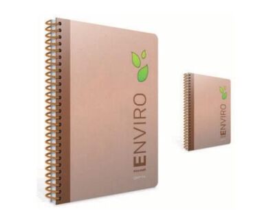 Gıpta Enviro Defter Kraft Çizgili Spiralli Sert Kapak 100 Yaprak 13x21 Cm - 1