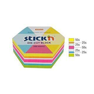 Gıpta Gıpta Stickn 61x67 Neon Altıgen Yaprak Yapışkan Notblok 250 Yaprak - 1