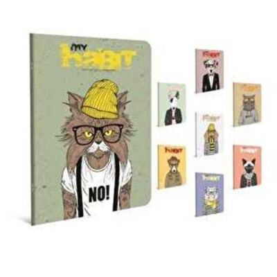 Gıpta Habıt Tel Dikiş Karton Kapak Defter A4 80Yp Kareli - 1