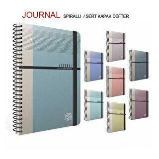Gıpta Journal Defter Spiralli Sert Kapak 17x24 Cm 120 Yaprak Çizgili - 1