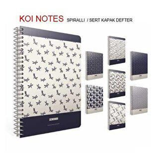 Gıpta Koi Notes Defter Kareli Spiralli Sert Kapak 120 Yaprak 19x26 Cm - 1