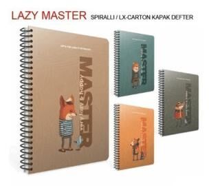 Gıpta Lazy Master Spiralli Karton Kapak Defter A4 80 Yaprak Çizgili - 1