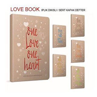 Gıpta Love Book Defter Çizgili İplik Dikişli Sert Kapak 120 Yaprak 13x21 Cm - 1